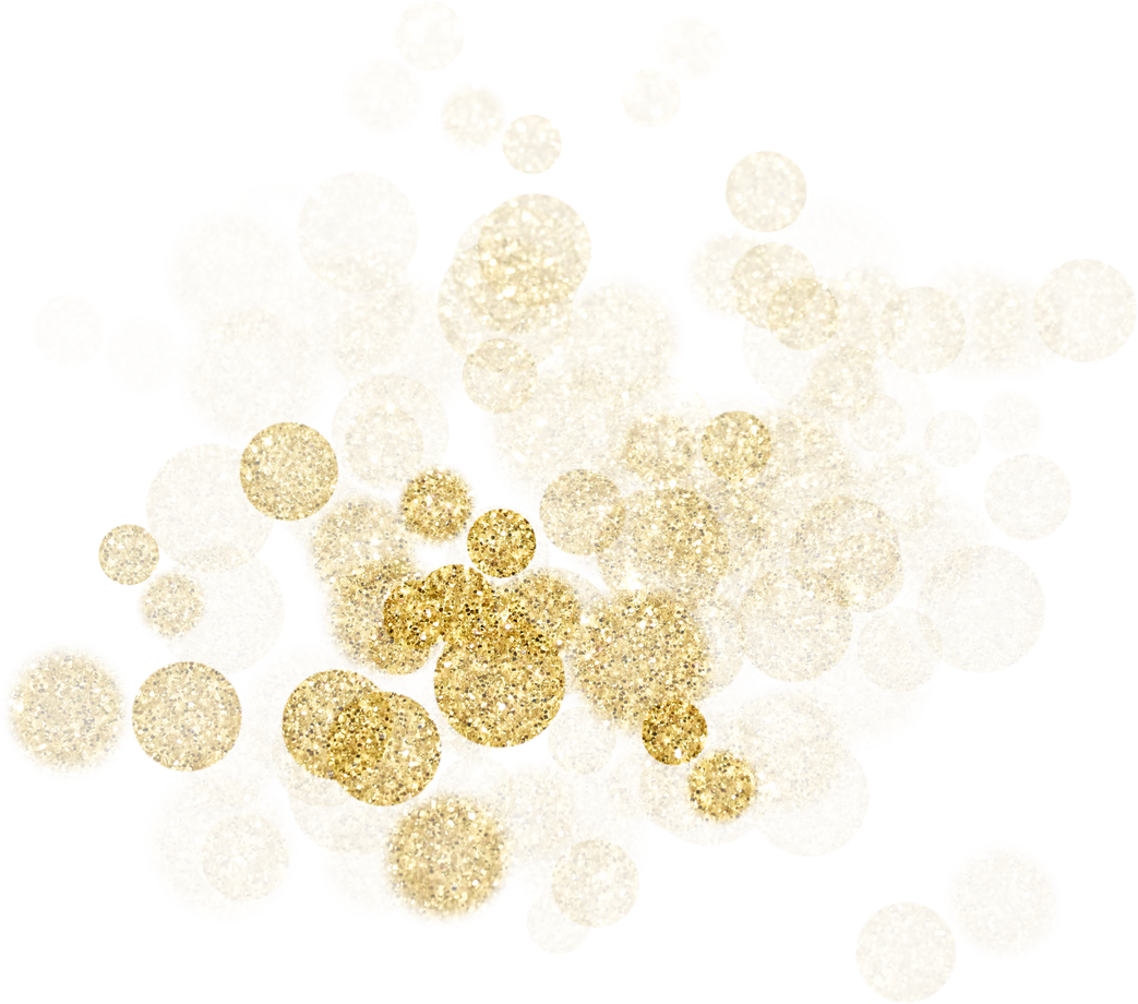 Gold glitter splatter